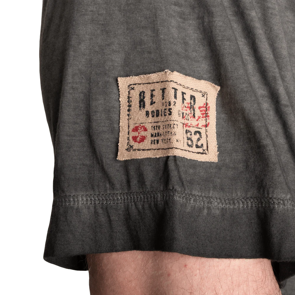 Better Bodies 19th Street Yoke Original Tee - Washed Black