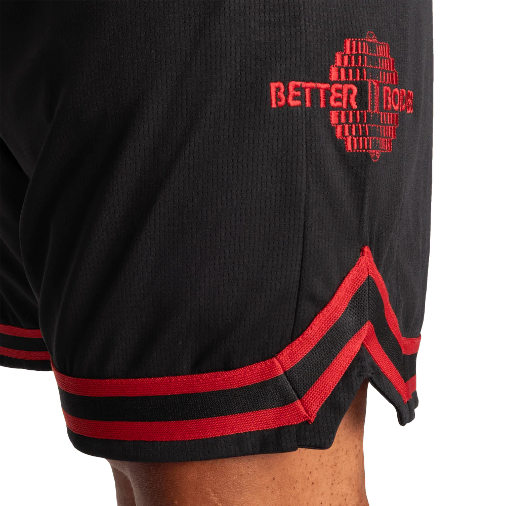 Better Bodies Basketball Shorts - Black/Red