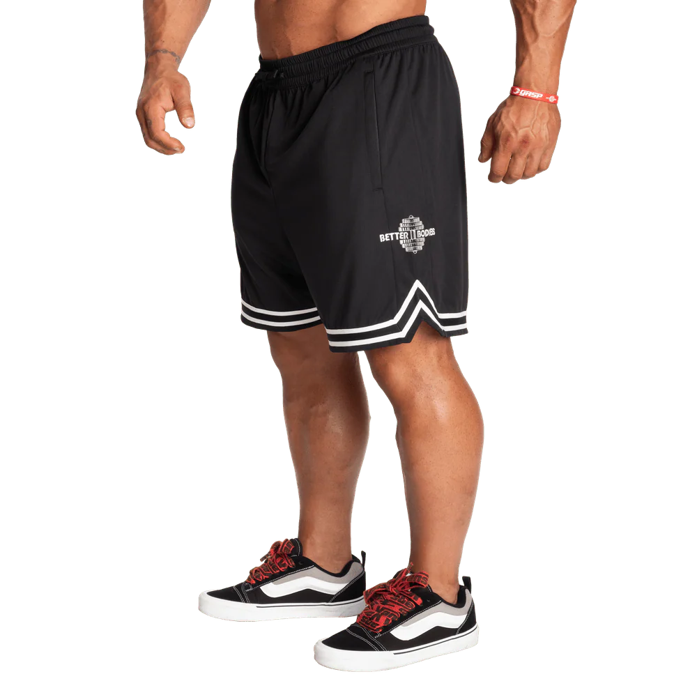Better Bodies Basketball Shorts - Black/White