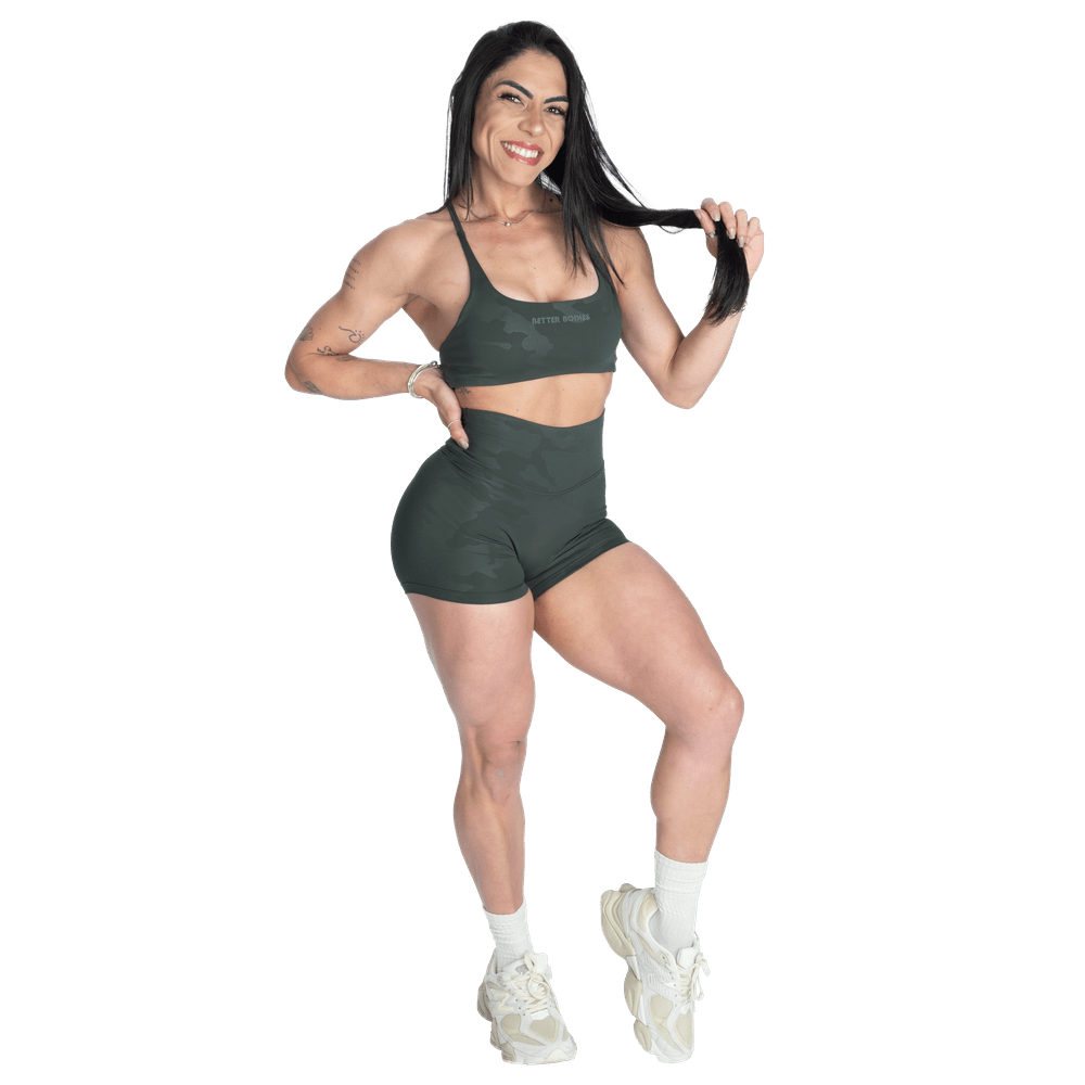Better Bodies BB Strappy Bra - Deep Forest Camo