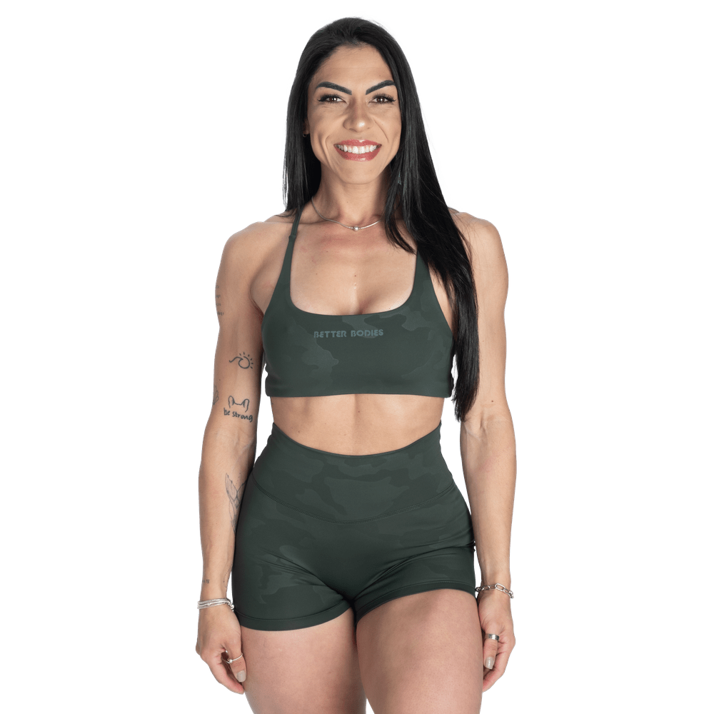 Better Bodies BB Strappy Bra - Deep Forest Camo