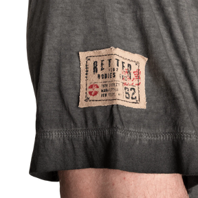 Better Bodies 19th Street Yoke Original Tee - Washed Black