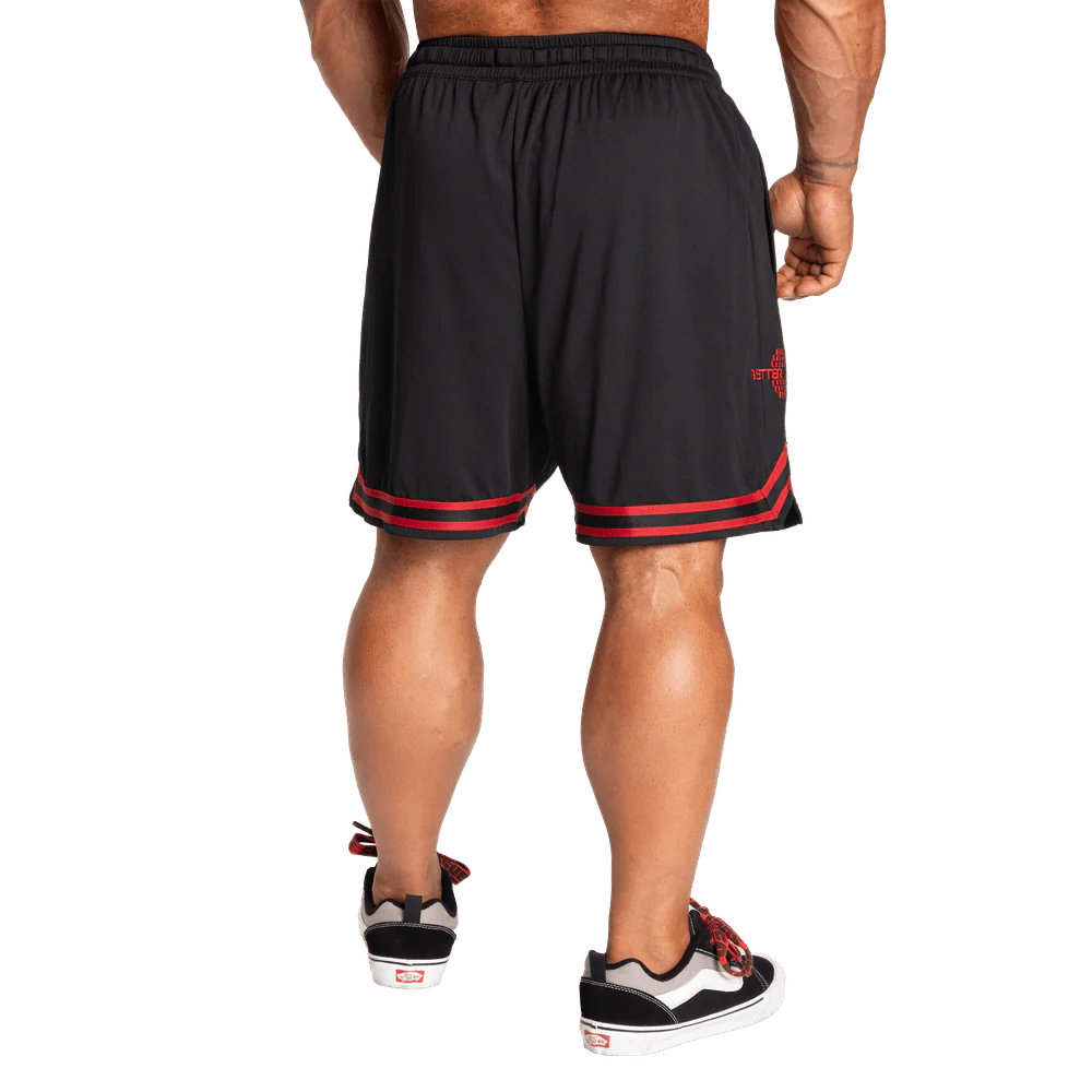 Better Bodies Basketball Shorts - Black/Red