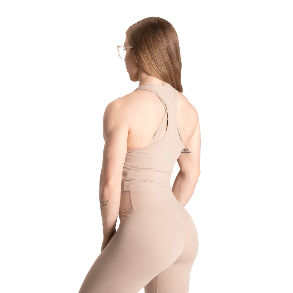 Better Bodies Core Crop T-Back - Desert