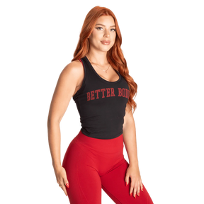 Better Bodies Crop T-Back - Black/Red