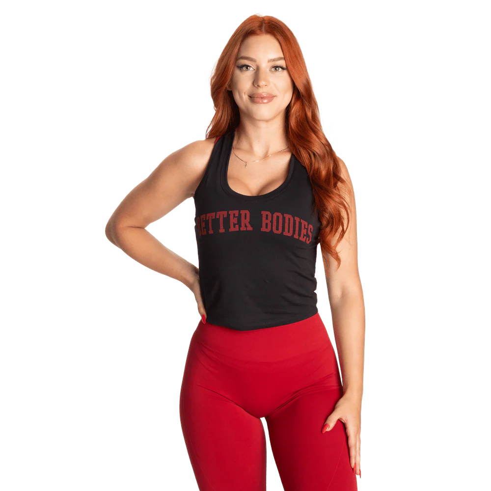 Better Bodies Crop T-Back - Black/Red