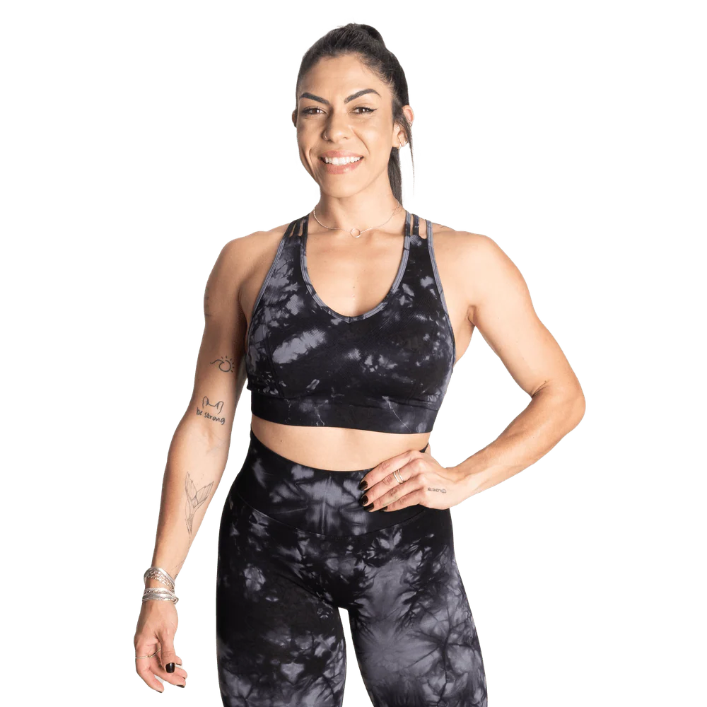 Better Bodies Entice Sports Bra - Black Tie Dye