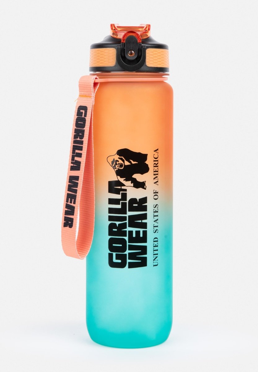 Gorilla Wear Gradient Water Bottle 1000ml - Green/Orage