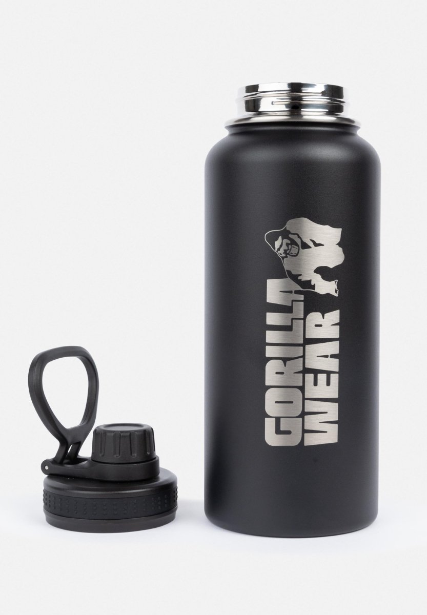 Gorilla Wear Insulated Stainless Steel Water Bottle 1000ML - Black