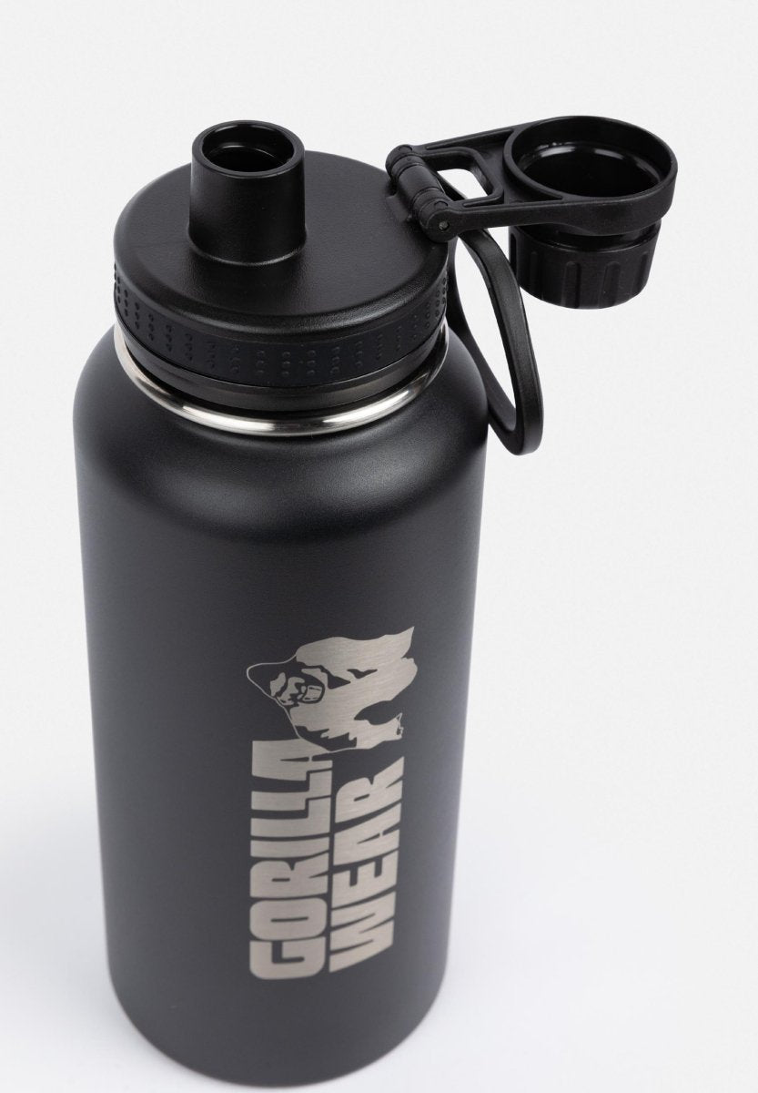 Gorilla Wear Insulated Stainless Steel Water Bottle 1000ML - Black