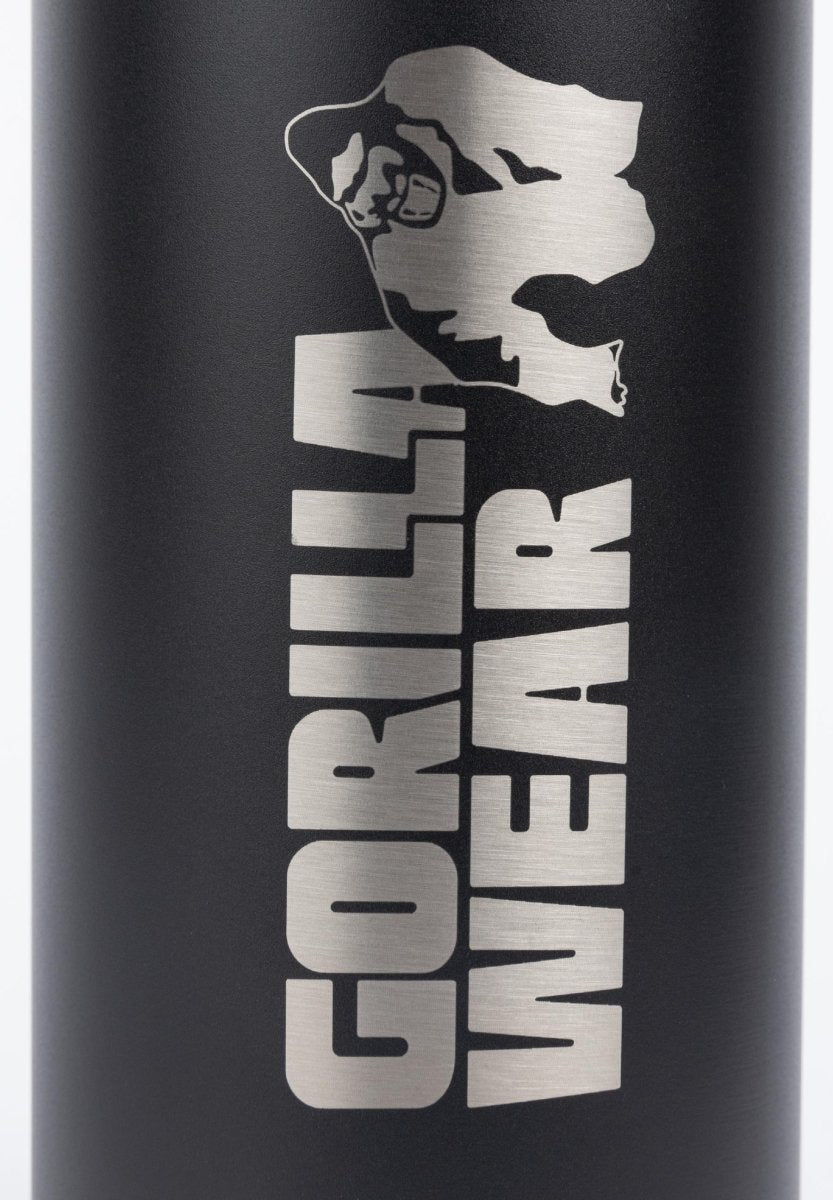 Gorilla Wear Insulated Stainless Steel Water Bottle 1000ML - Black