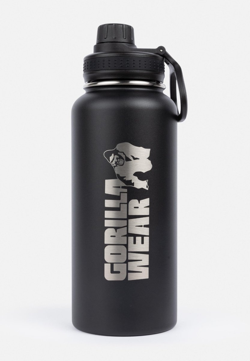 Gorilla Wear Insulated Stainless Steel Water Bottle 1000ML - Black