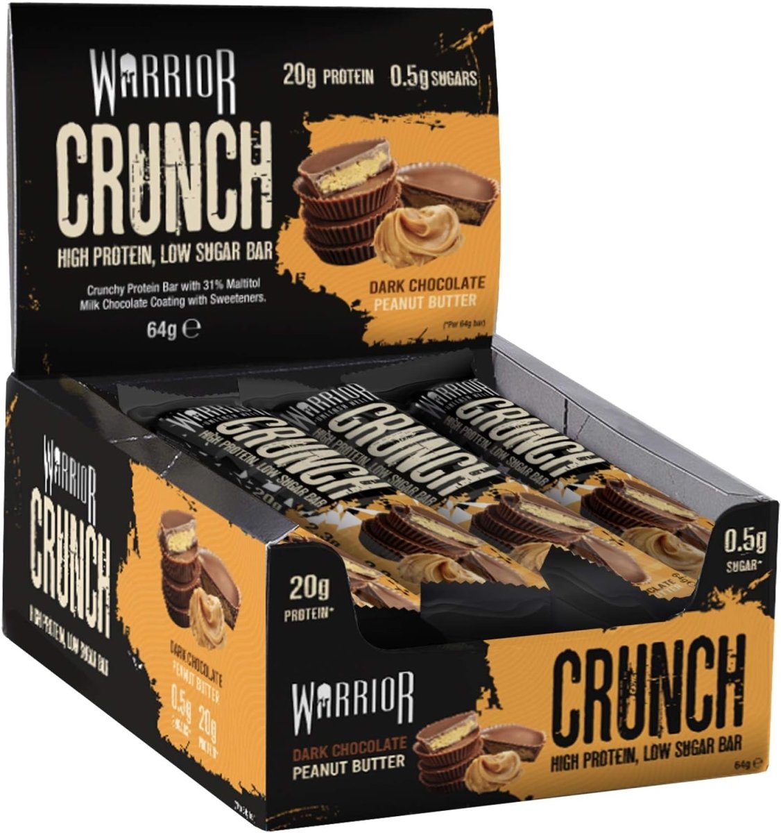 Warrior Crunch Protein Bars 12 x 64g